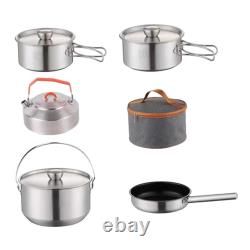 Camping Cookware Frying Pan Stainless Steel Hanging Pot