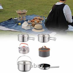 Camping Cookware Stainless Steel Hanging Pot Utensils