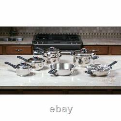 Chefs 17 Piece Waterless Stainless Steel Kitchen Mixing Cookware Set