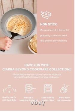 Ciarra Beyond 7 Piece Nonstick Pots and Pans Pan Set Pink Cookware RRP £399