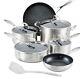 Circulon 11Pc Stainless Steel Cookware Set with SteelShield Hybrid Stainless