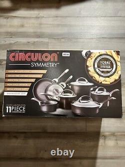 Circulon 11-Piece Symmetry Hard Anodized Nonstick Cookware Set, Black-030
