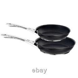 Circulon Infinite Round Frying Pan Set Black Twin Pack Cookware 24 & 30 cm