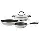 Circulon Pan Set with Glass Lid Dishwasher Safe Kitchen Cookware Pack of 3