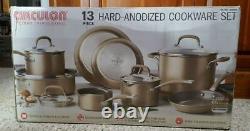 Circulon Premier Hard Anodised Induction 13 Piece Bronze Cookware Set New Sealed