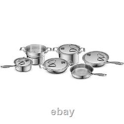 CookCraft luxury 10 Piece Tri-Ply Stainless Steel Cookware Set New