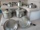 Cook-o-Matic Stainless Steel Pans 12 pc. Set 3 ply Cook Ware Made in USA NICE