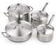 Cooks Standard Professional Stainless Steel Cookware Set 8PC 8 PC Silver
