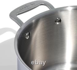 Cookware 8 Quart Stainless Steel Stock Pot with Lid 5 Ply Stainless Clad P