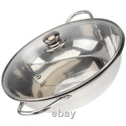 Cookware Kitchen Stainless Steel Hot Pot With Cover Divided Hot Pot Pan