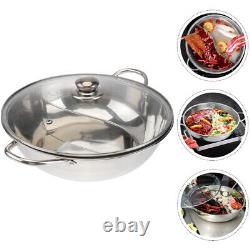 Cookware Kitchen Stainless Steel Hot Pot With Cover Divided Hot Pot Pan