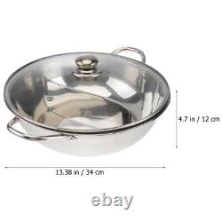 Cookware Kitchen Stainless Steel Hot Pot With Cover Divided Hot Pot Pan