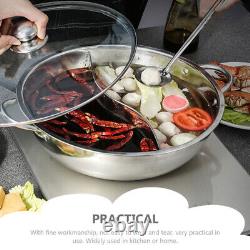 Cookware Kitchen Stainless Steel Hot Pot With Cover Divided Hot Pot Pan