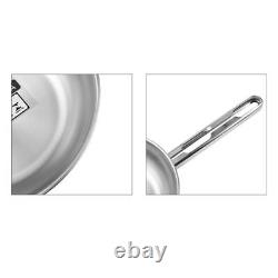 Cookware Set 3 Casserole Pans Triple Layer Base All Hob types & Oven Safe Silver
