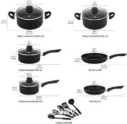 Cookware Set Stainless Steel Cookware Non Stick Saucepan With Glass Lids