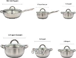 Cookware Set W001 12piece Stainless Steel Pots And Pans Set Kitchen Cooking Set