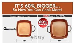 Copper Chef Non-Stick Cookware Set, Caseserole Pots, Pans, and Accessories 12