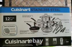 Cuisinart 12-Piece Cookware Set Stainless Steel -Brand New