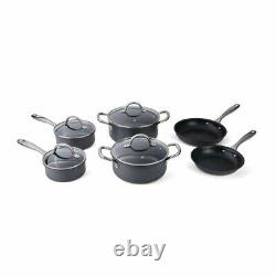 Cuisipro 10-Piece Cookware Set Hard Anodized
