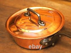 De buyer 2.5mm copper stainless steel conical sauté pan and lid
