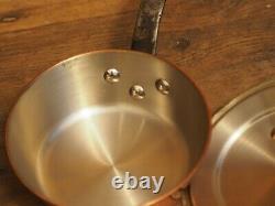 De buyer 2.5mm copper stainless steel conical sauté pan and lid