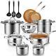 Duxtop 17PC Professional Stainless Steel Induction Cookware Set Stainless Ste