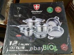 Eisenbach Professional 16 Piece High Quality Cookware Set Suitable for Halogen