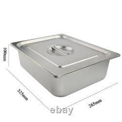 Electric Bain Marie With Tap 1/2 GN 3 Pans Pot Cookware Commercial Food Warmer