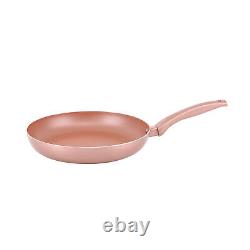 Elegant 8pc Rose Gold Cookware Set Healthier Cooking with Style