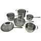 Emeril Lagasse All Clad Cookware 10 Pc. Set Stainless Steel Copper Core Steamer