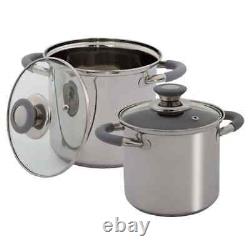 Eurotrail 2 Piece Cookware Set Melrose Stainless Steel