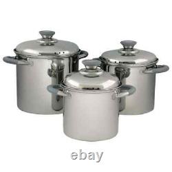 Eurotrail 3 Piece Cookware Set Glasgow Stainless Steel