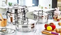 Evimsaray Safir Collection 8-piece Stainless Steel Cookware Set