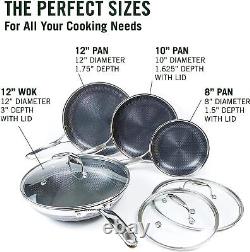 Experience Chef-Quality Cooking with HexClad 7-Piece Hybrid Cookware Set