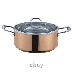 Fancy Cook 5-ply Copper 8 Piece Cookware Set, Clearance Sale