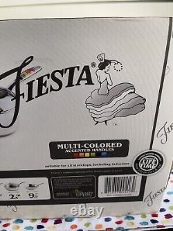 Fiestaware 10 Piece Stainless Steel Cookware Set Masquerade Fiesta Multi Color