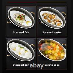 Fish Steam Pot Oval 304 Stainless Steel Multi Use Cookware For Seafood With