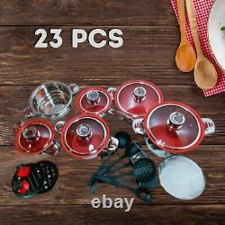 French Cookware Set + Utensils 23 PCS Non-stick coating
