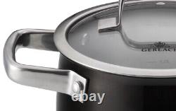 Gerlach Prime Set Of Pots 6 Pcs Cookware Stewpots Stainless Steel Glass Lids Pot