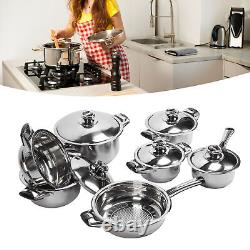 HG Stainless Steel Cookware Set Uniform Heat Conduction Pots Pans Stockpot Steam