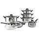 HI 12 Piece Cookware Set Stainless Steel GHB