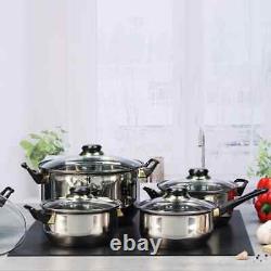 HI 12 Piece Cookware Set Stainless Steel GHB