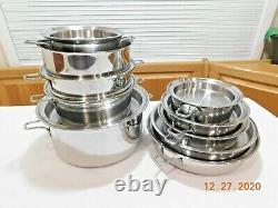 HUGE SALADMASTER Set 316L Surgical Stainless Waterless Cookware Food Cutter