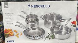 Henckels H3 10pc Coated Stainless Steel Cookware Set