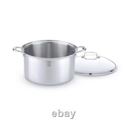 Heritage Steel Cookware Stainless Steel Stock Pot with Cover 12 Qt