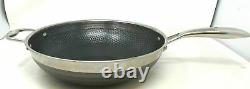 Hexclad Commercial Commercial 7 Piece Cookware Pan Set, Hybrid Stainless USED