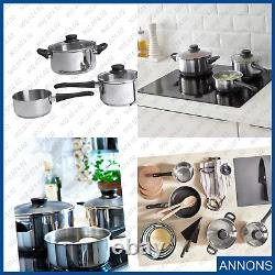 IKEA ANNONS 5-piece Cookware Set Glass/stainless Steel 902.074.02