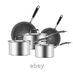 Induction Cookware Set, Karaca Pekka, Stainless Steel, 8 Pc, Anthracite Silver