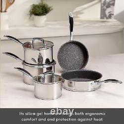 Induction Cookware Set, Karaca Pekka, Stainless Steel, 8 Pc, Anthracite Silver