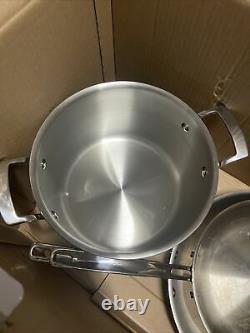 Details about   Kirkland Signature 10-piece 5-ply Clad Stainless Steel Cookware 